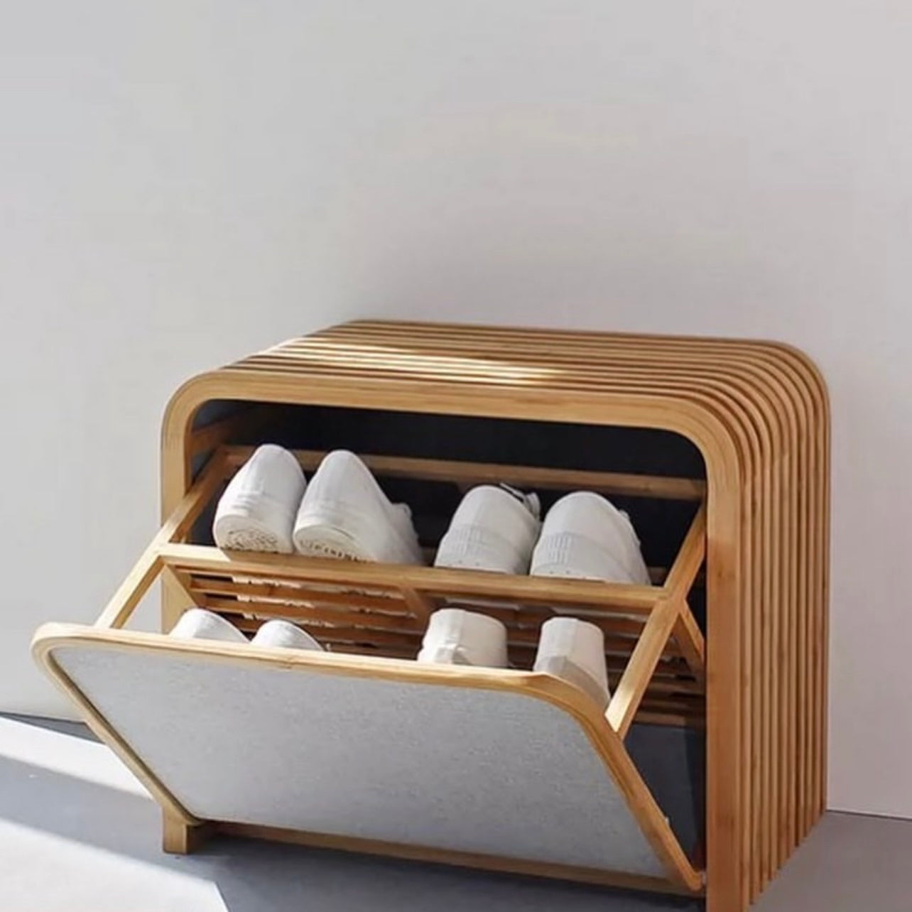 Hommie Minimalis Wood Shoes Cabinet HBCB003