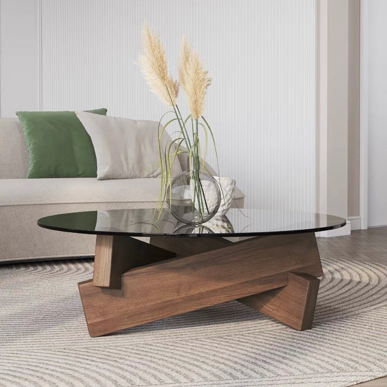 Hommie Wood Round Coffee Table HBFT006