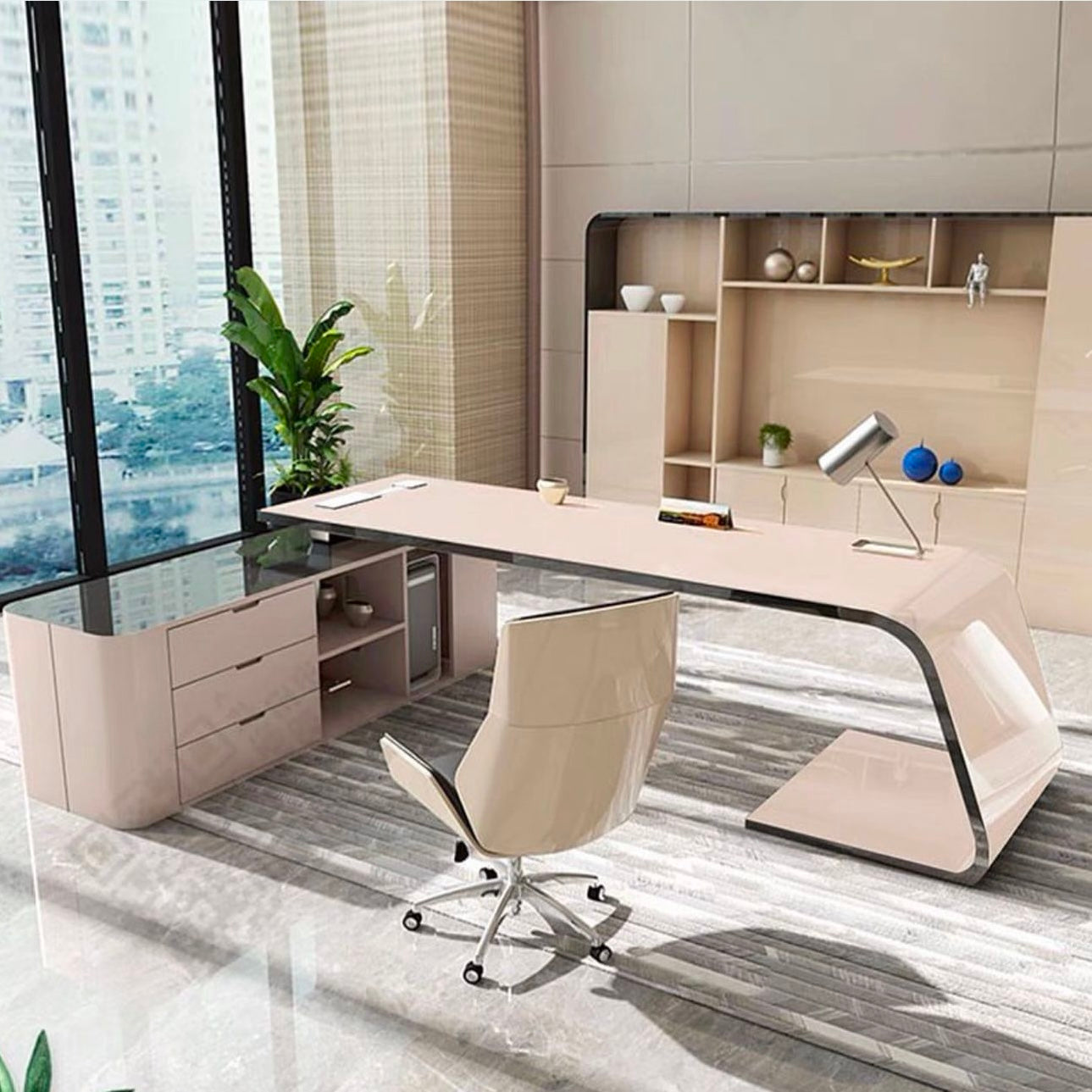 Hommie Curve Working Table HBWD004