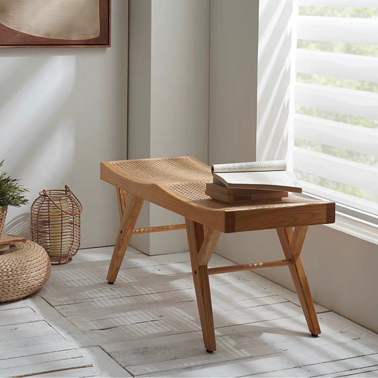 Hommie Contemporary Wood Bench HBBE012
