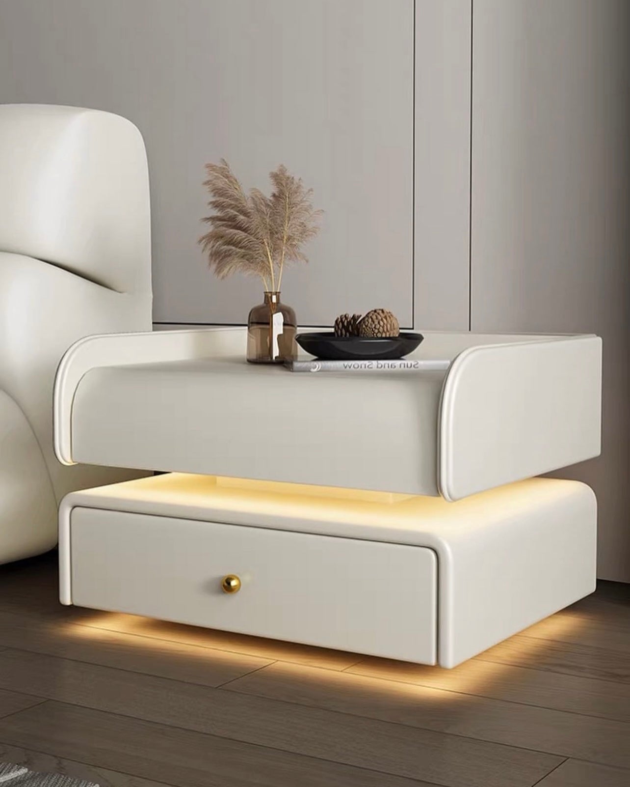 Hommie Bedside Cabinet with Led HBBT006