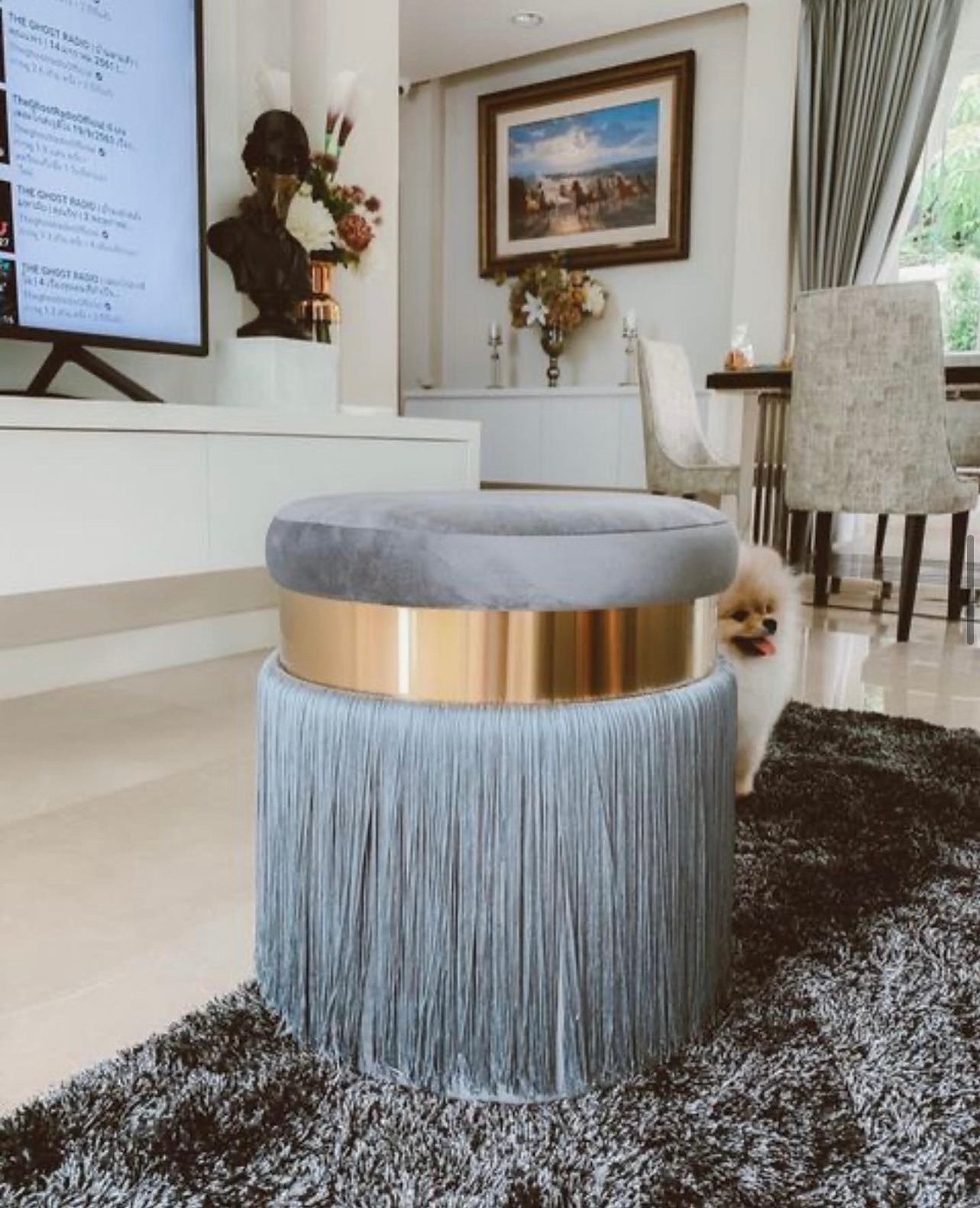 Hommie Tassel Round Stool HBST002