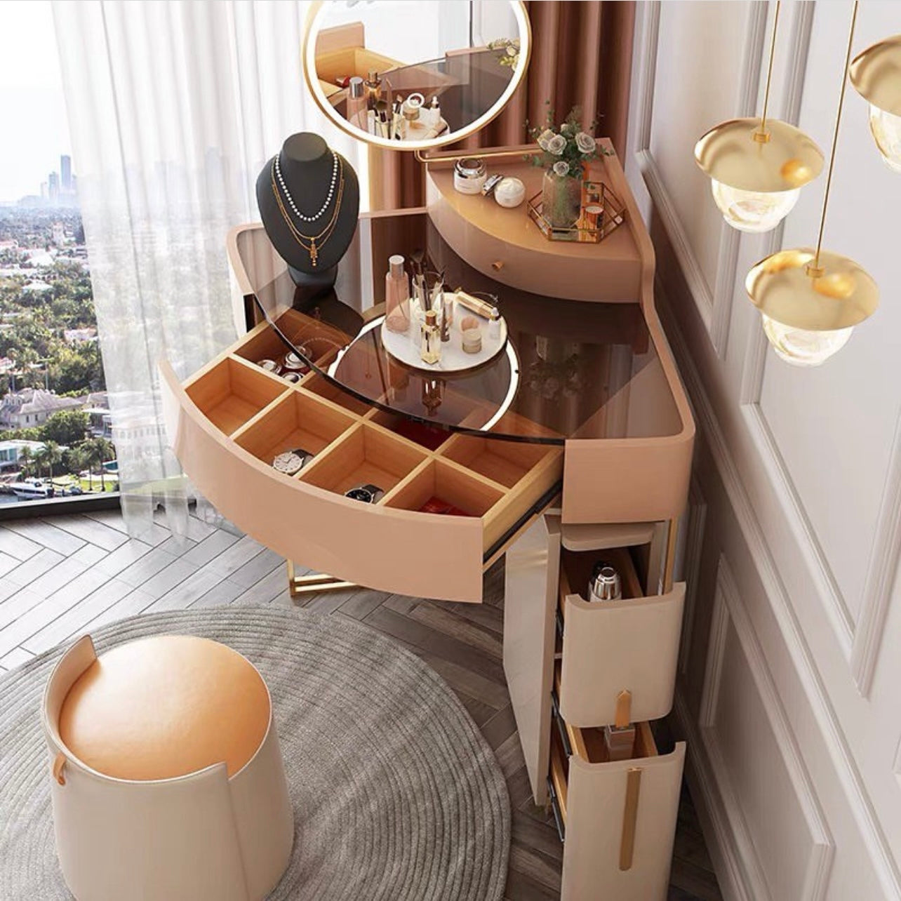 Hommie Corner Dressing Table HBMB005