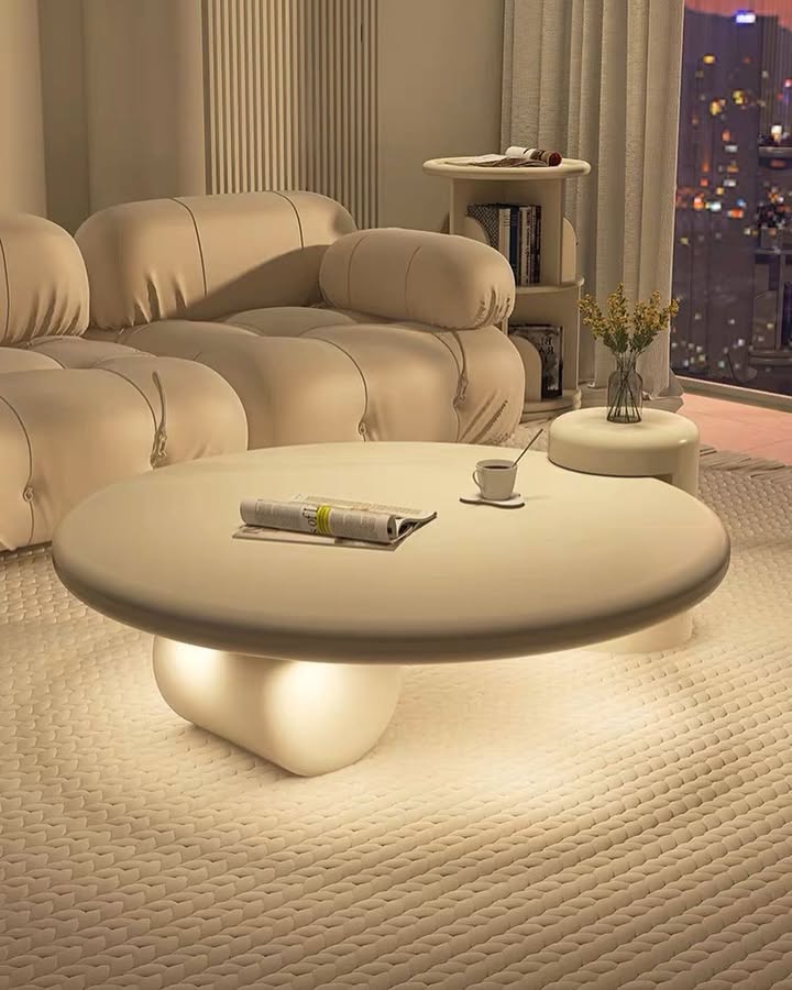 Hommie White Minimal Coffee Table HBFT010