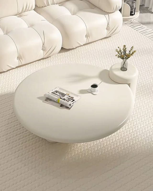 Hommie White Minimal Coffee Table HBFT010