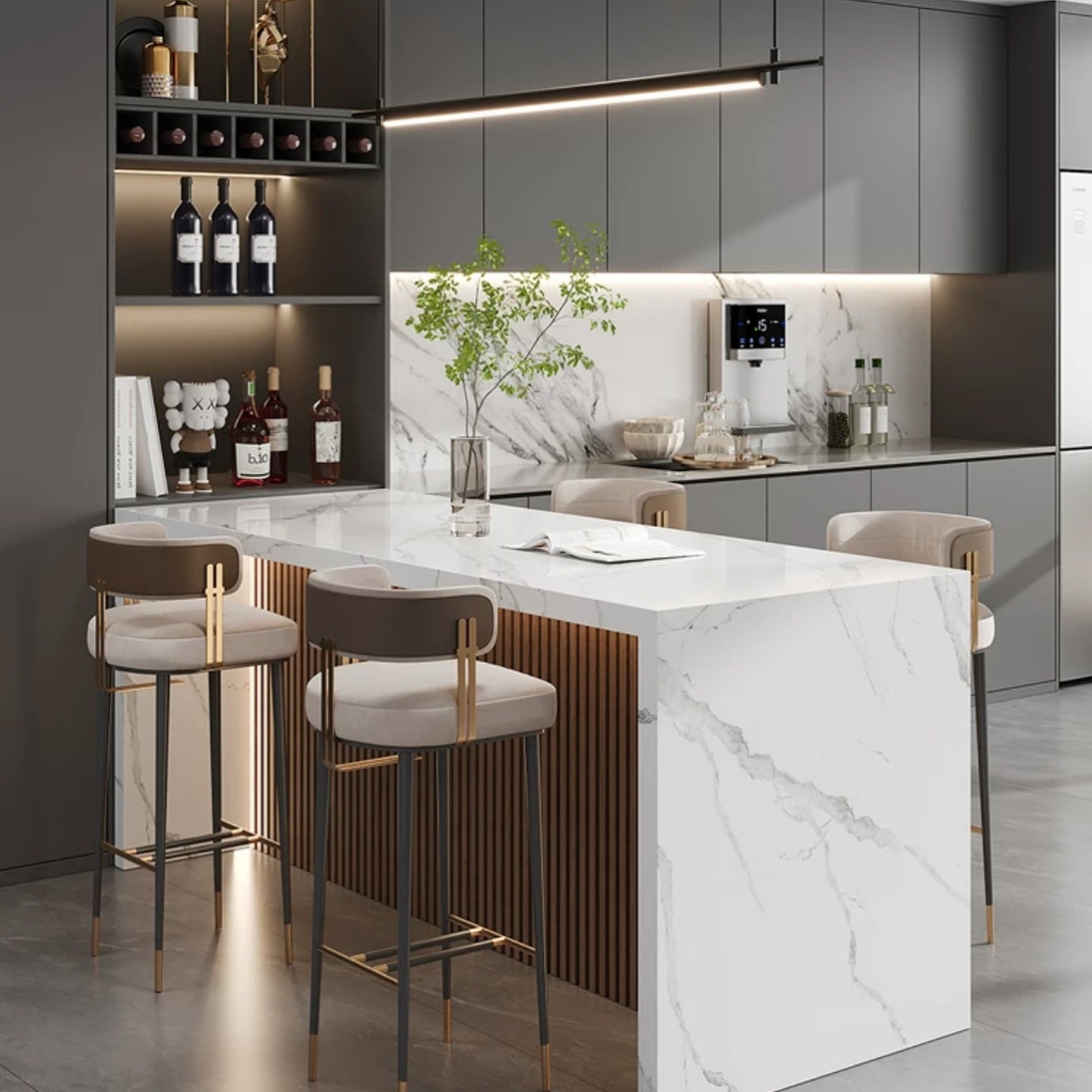 Hommie Counter Bar with LED HBBR0017