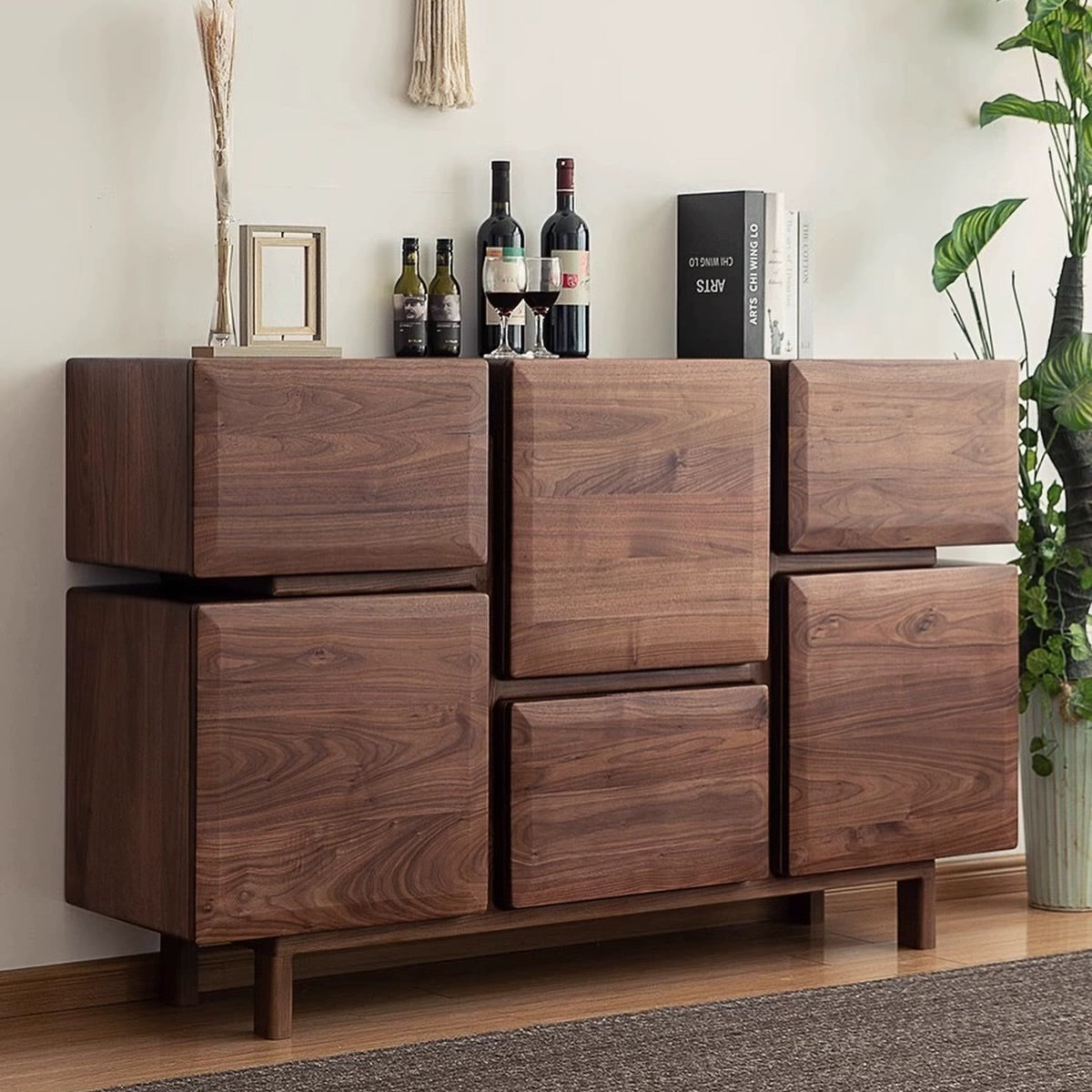Hommie North American Black Walnut Wood Cabinet HBCB010