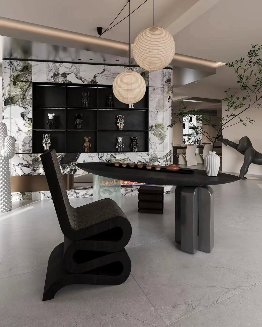 Hommie Curved Twisted Chair HBCH017