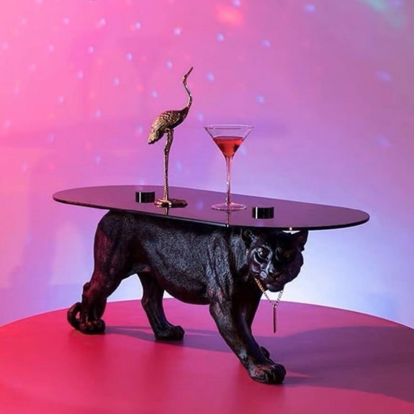 Hommie Black Cheetah Coffee Table HBFT021
