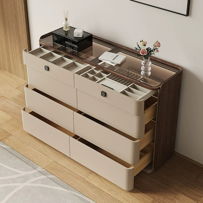 Hommie Minimalist Island Cabinet with Fingerprints Lock HBCB013