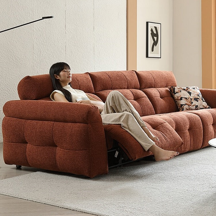 Hommie French Chenille Marshmallow Design Recliner Electric Sofa HBSF054