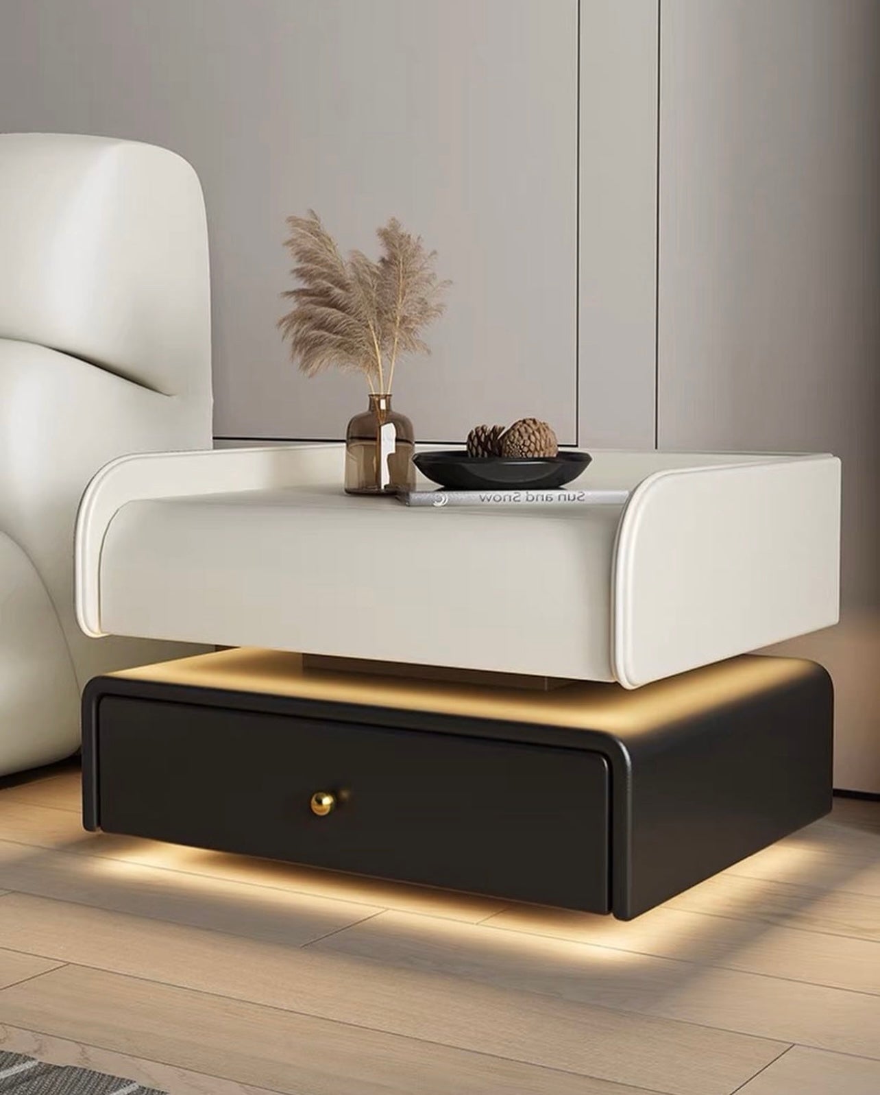 Hommie Bedside Cabinet with Led HBBT006