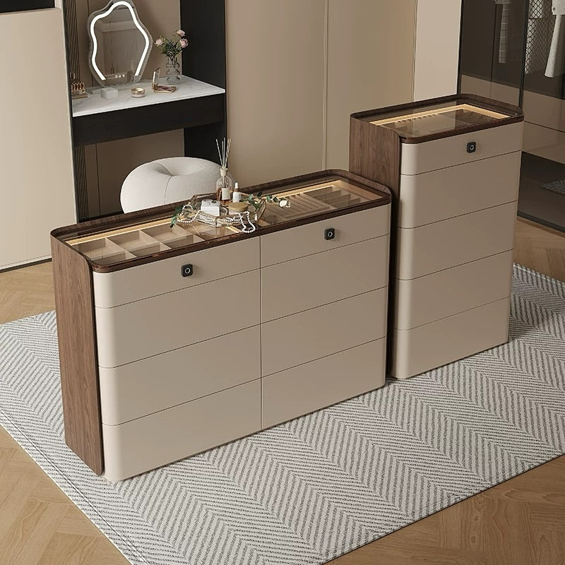 Hommie Minimalist Island Cabinet with Fingerprints Lock HBCB013