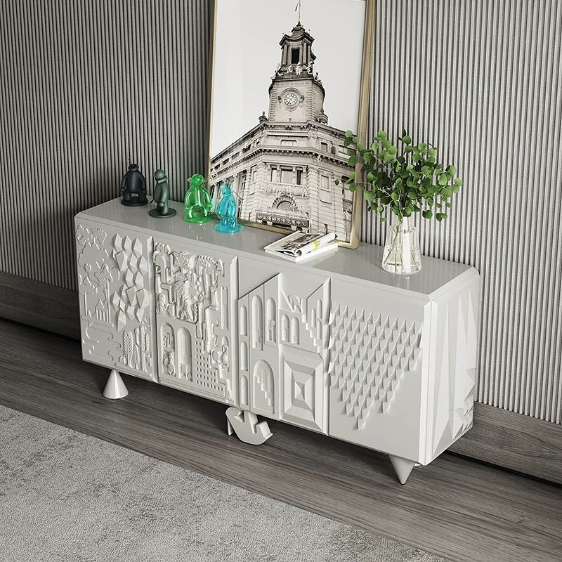 Hommie White Console Cabinet HBCB009
