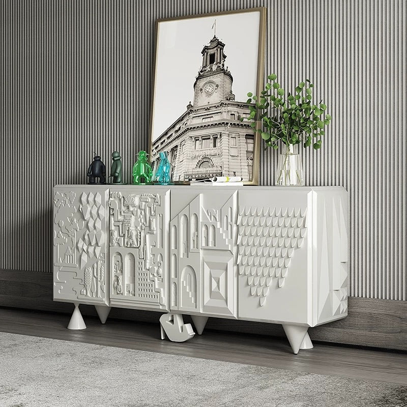 Hommie White Console Cabinet HBCB009