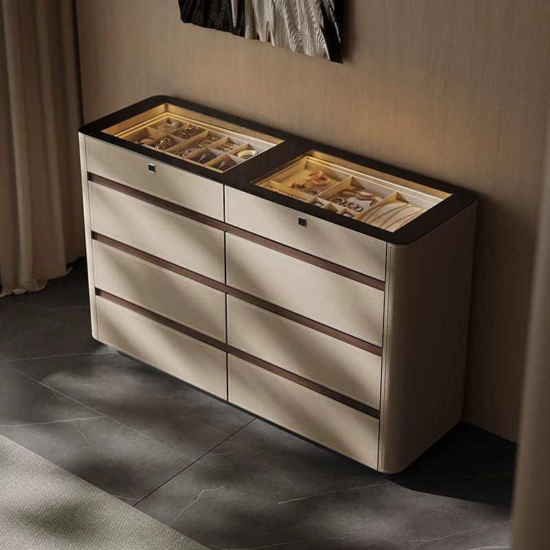 Hommie Minimalist Island Cabinet with Fingerprints Lock HBCB014