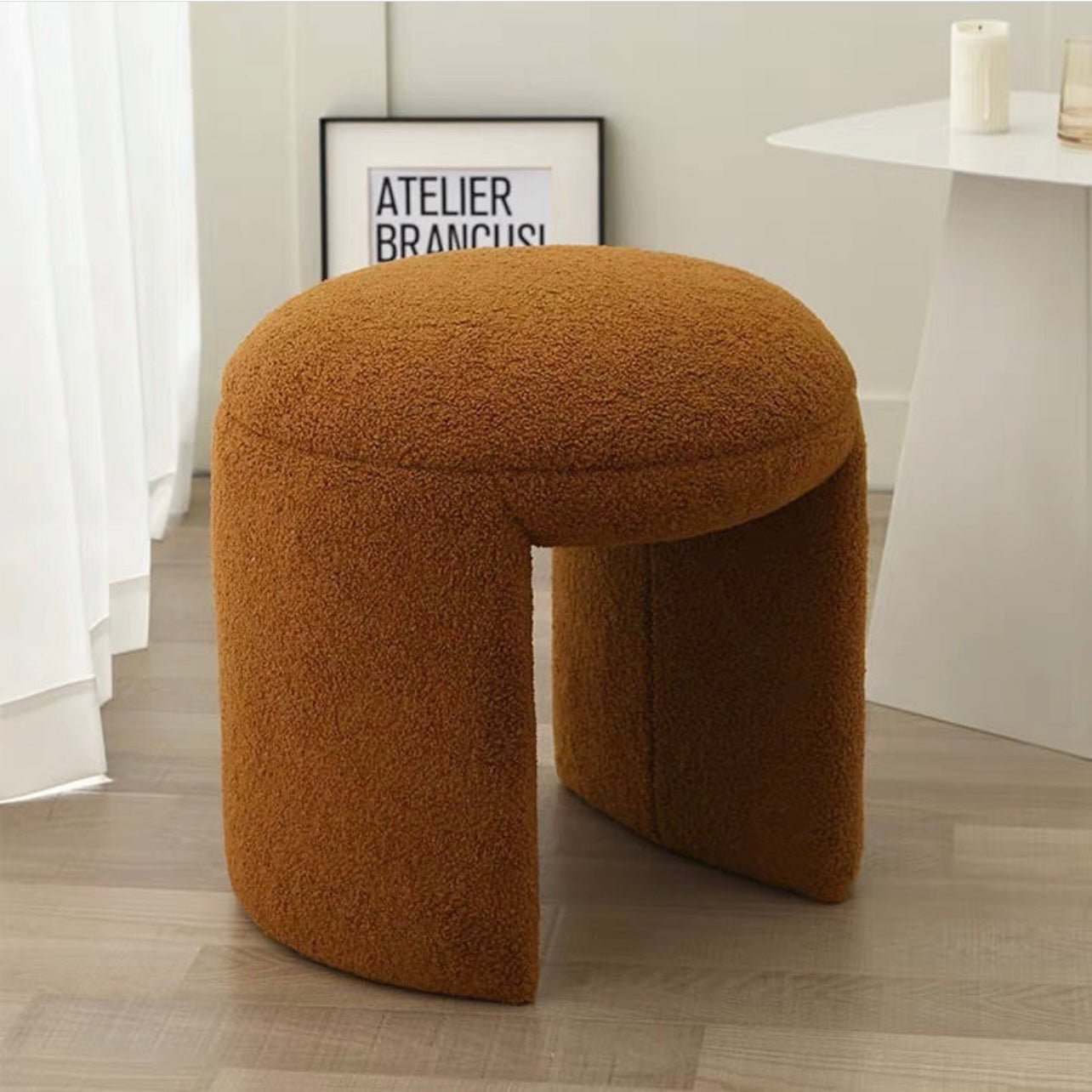 Lamb Fur Stool HBST006