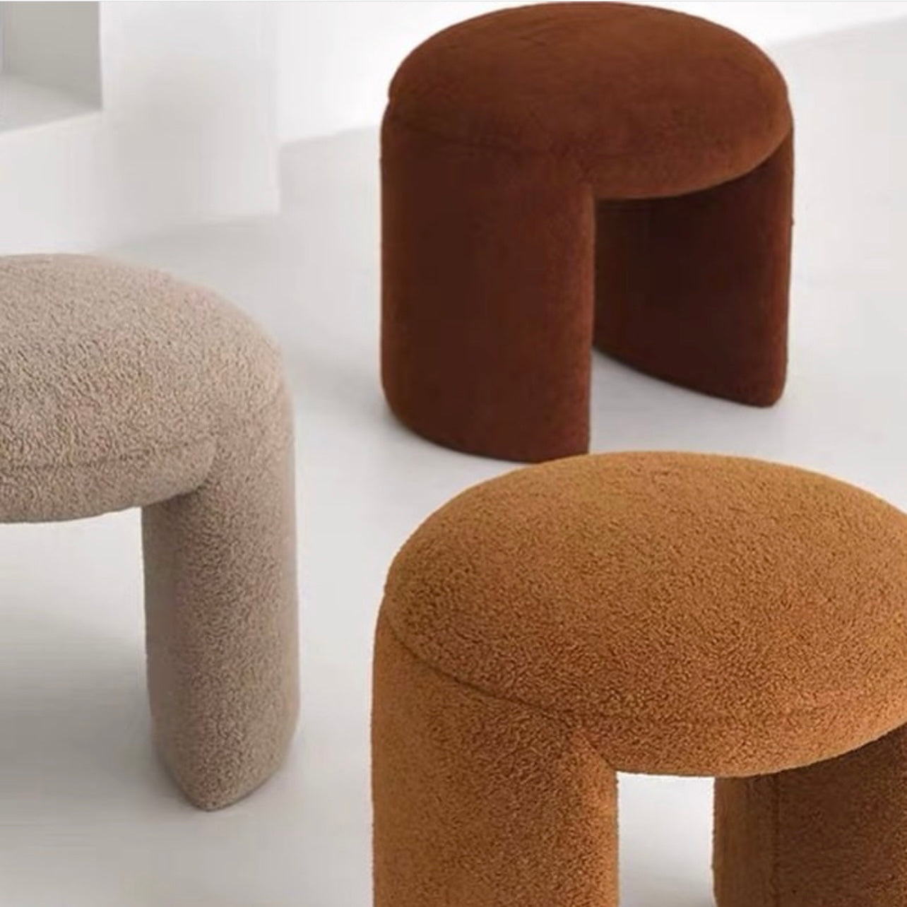 Lamb Fur Stool HBST006