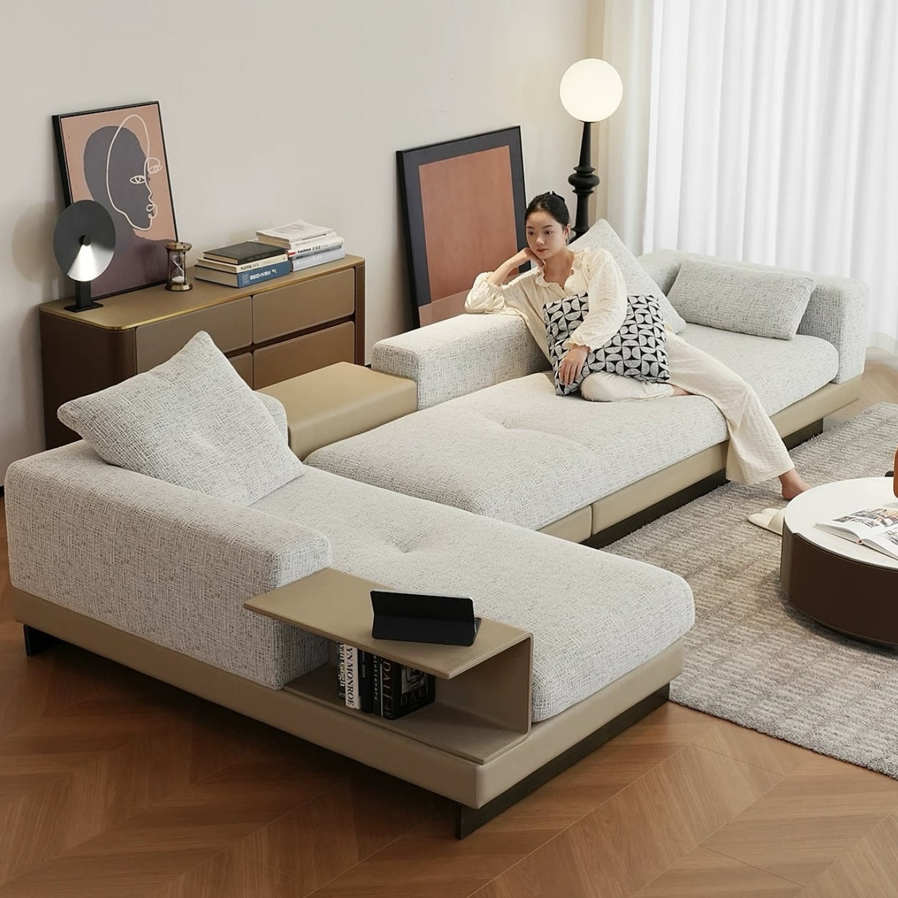 Hommie L Shape Sofa Customizable HBSF052