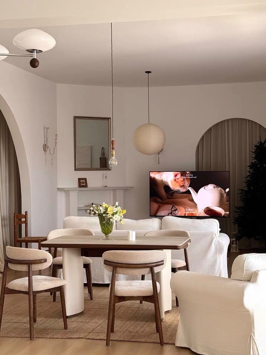 Hommie Wood Minimalist Dining Table HBTD006