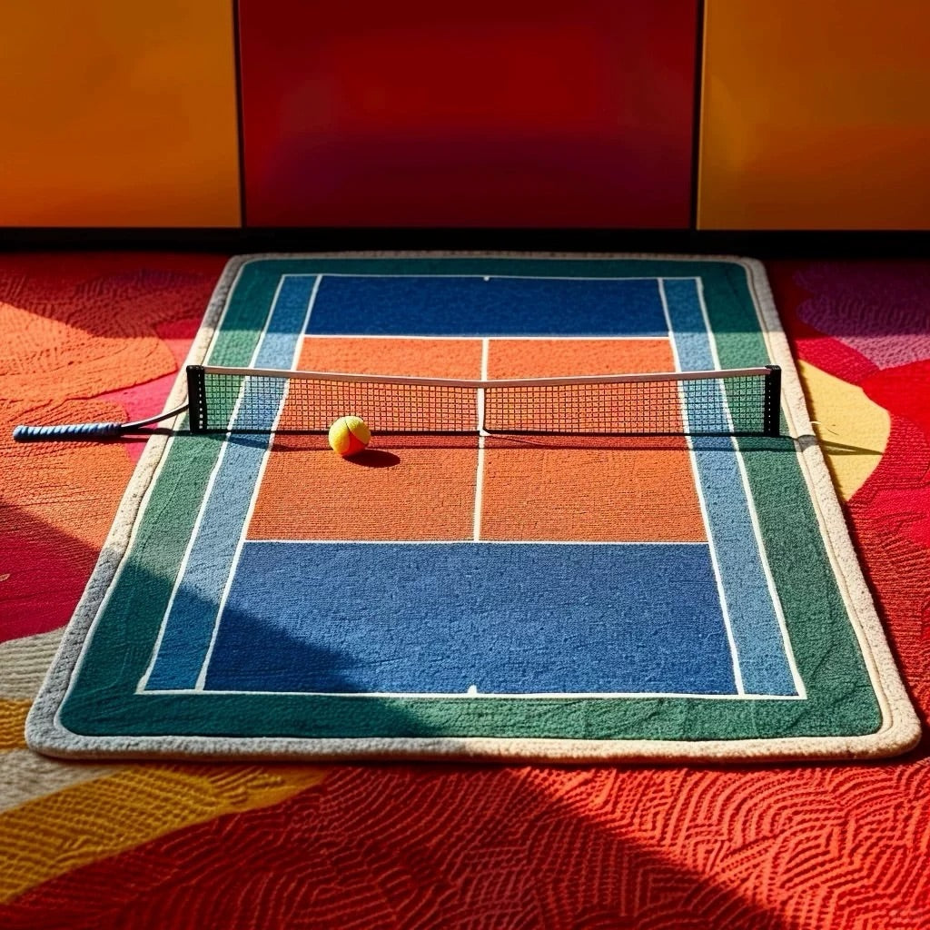 Hommie Blue Orange Mini Tennis Court Carpet HBCR035 1