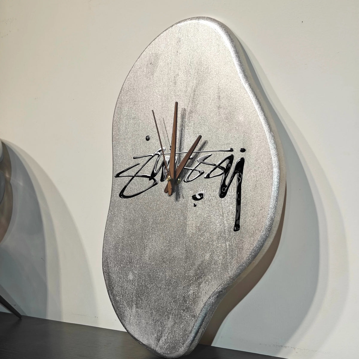 Hommie Silver Blob Wall Clock HBHD024 3