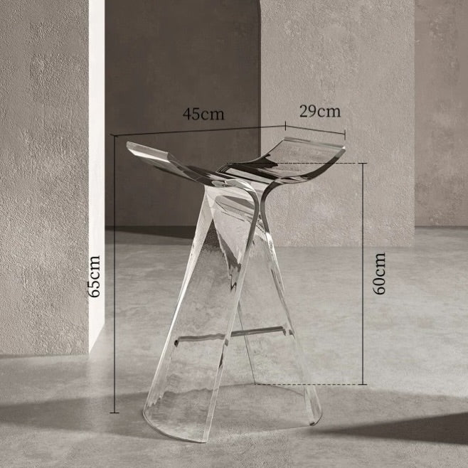 Hommie Clear Acrylic Saddle Seat Bar Stool HBST043 1