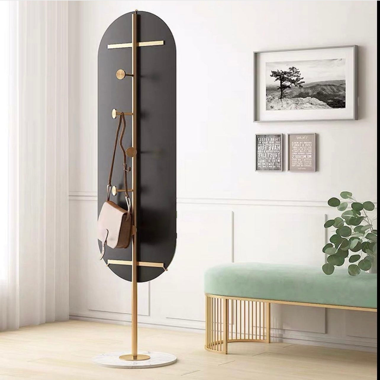 Hommie Clothes Rack with Mirror HBWR004