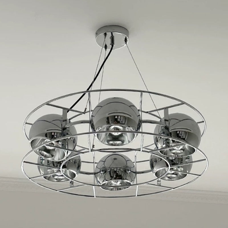Hommie Silver Mirror Ball Ring Chandelier HBCD034 2