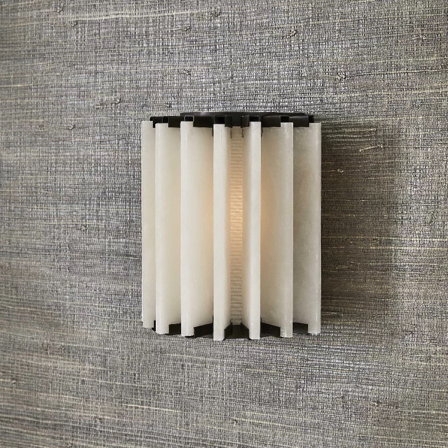 Hommie Vertical Fluted White Wall Light HBCL056 2