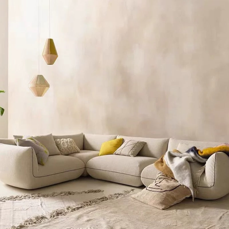 Hommie Rust Brown Low Modular Sofa HBSF080 3