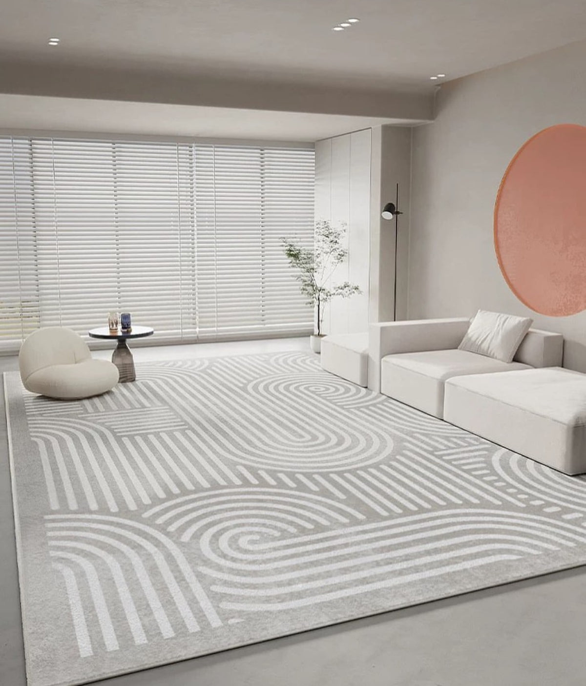 Hommie Grey Arch Line Carpet HBCR024 1