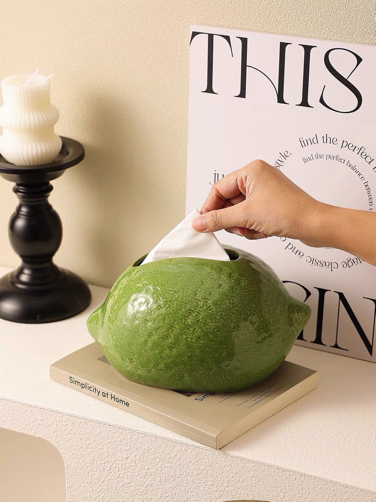 Hommie Lime and Lemon Tissue Holder HBMC009 4