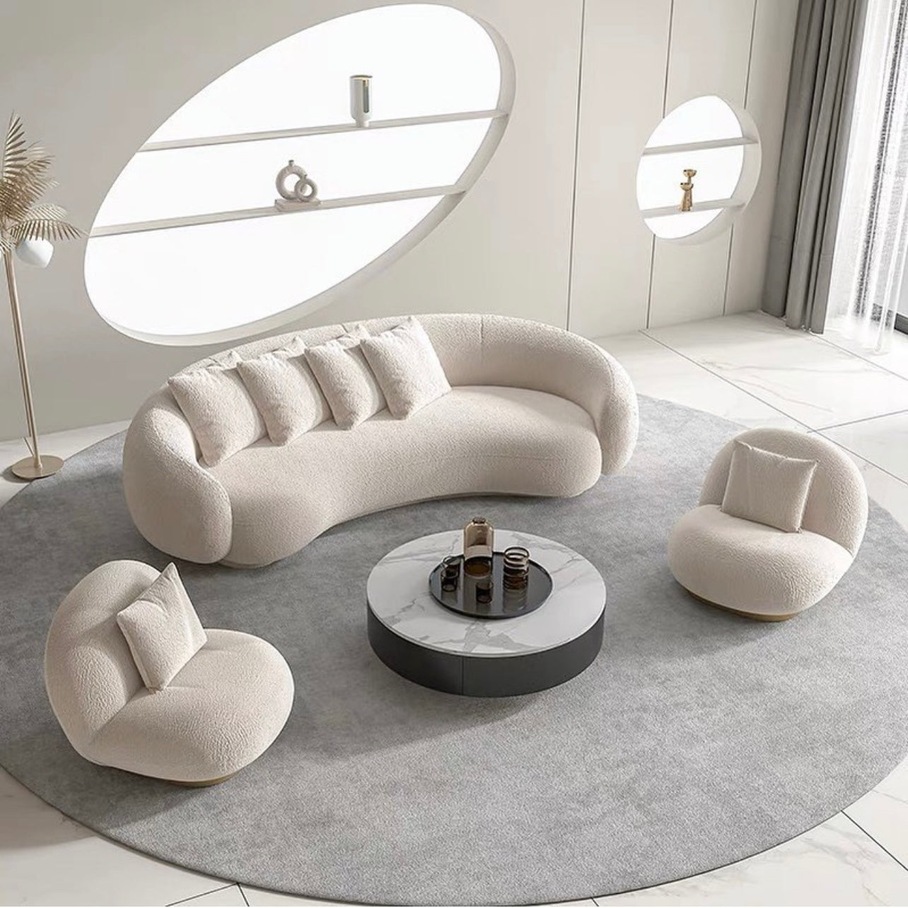 Hommie Nordic Curve Sofa HBSF007