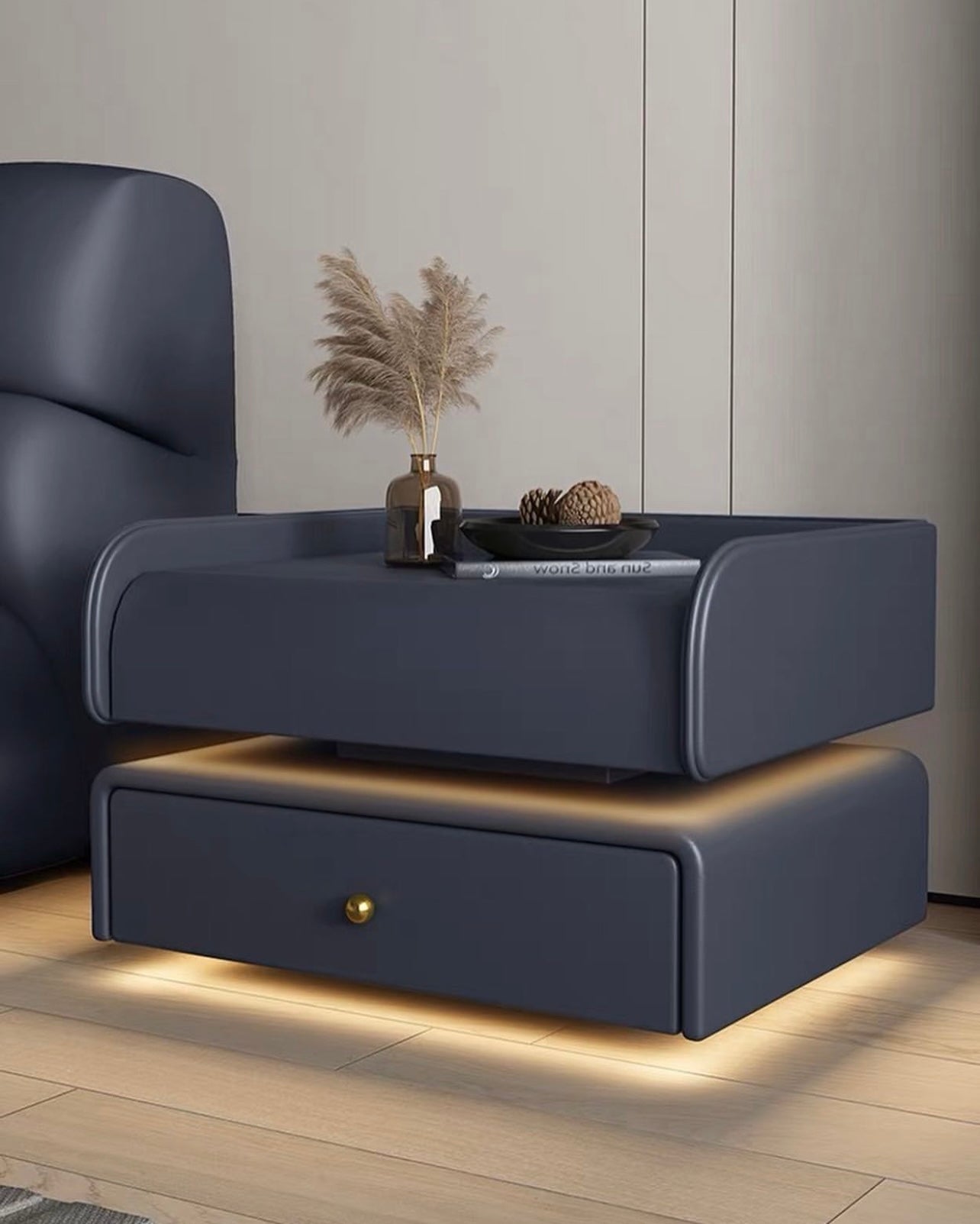 Hommie Bedside Cabinet with Led HBBT006
