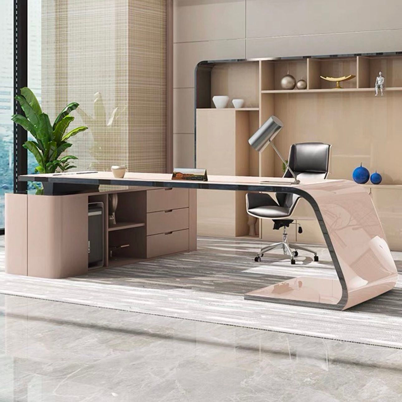 Hommie Curve Working Table HBWD004