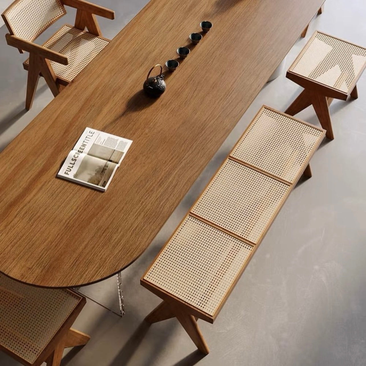Hommie Contemporary Wood Bench HBBE007