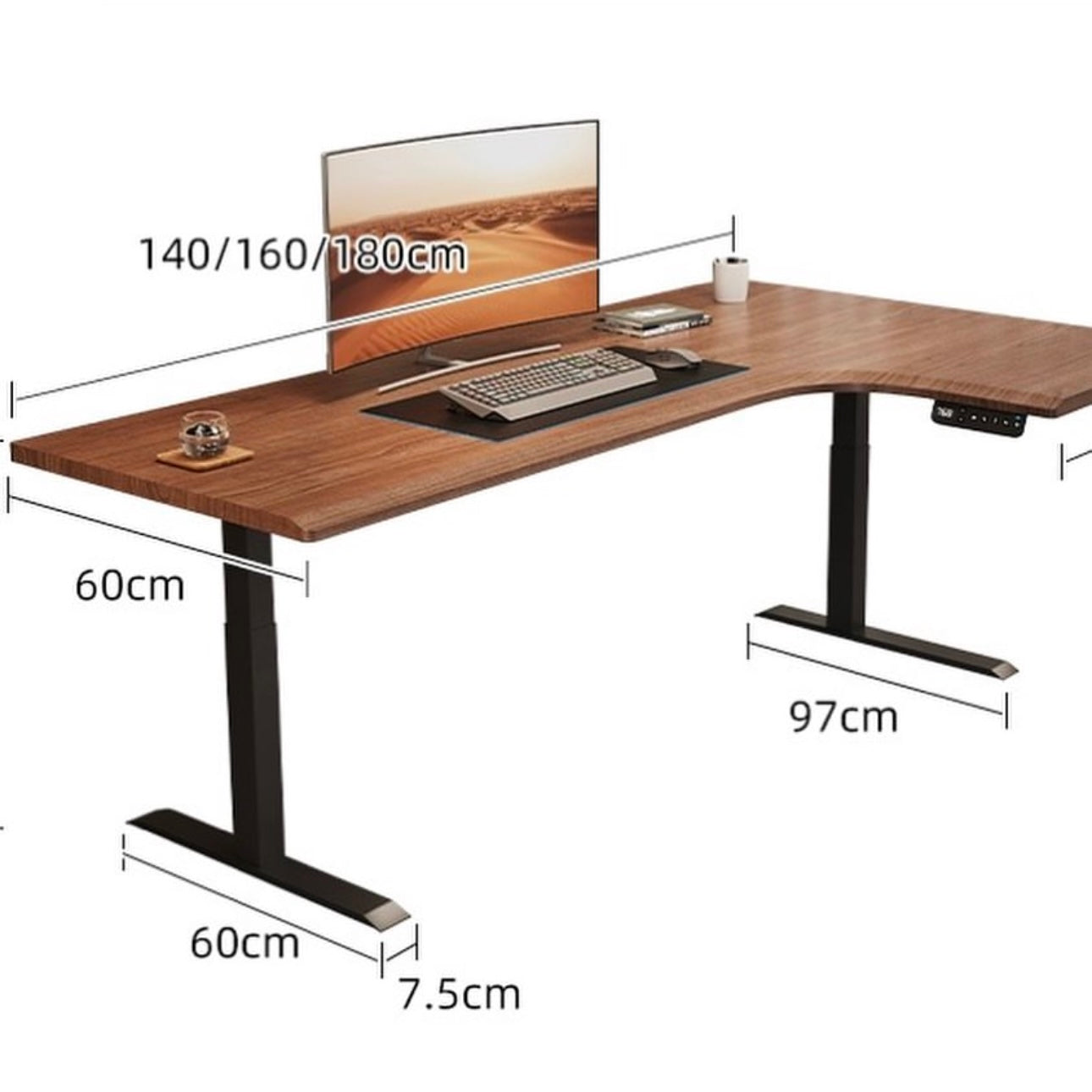 Hommie L Shape Smart Desk HBWD002