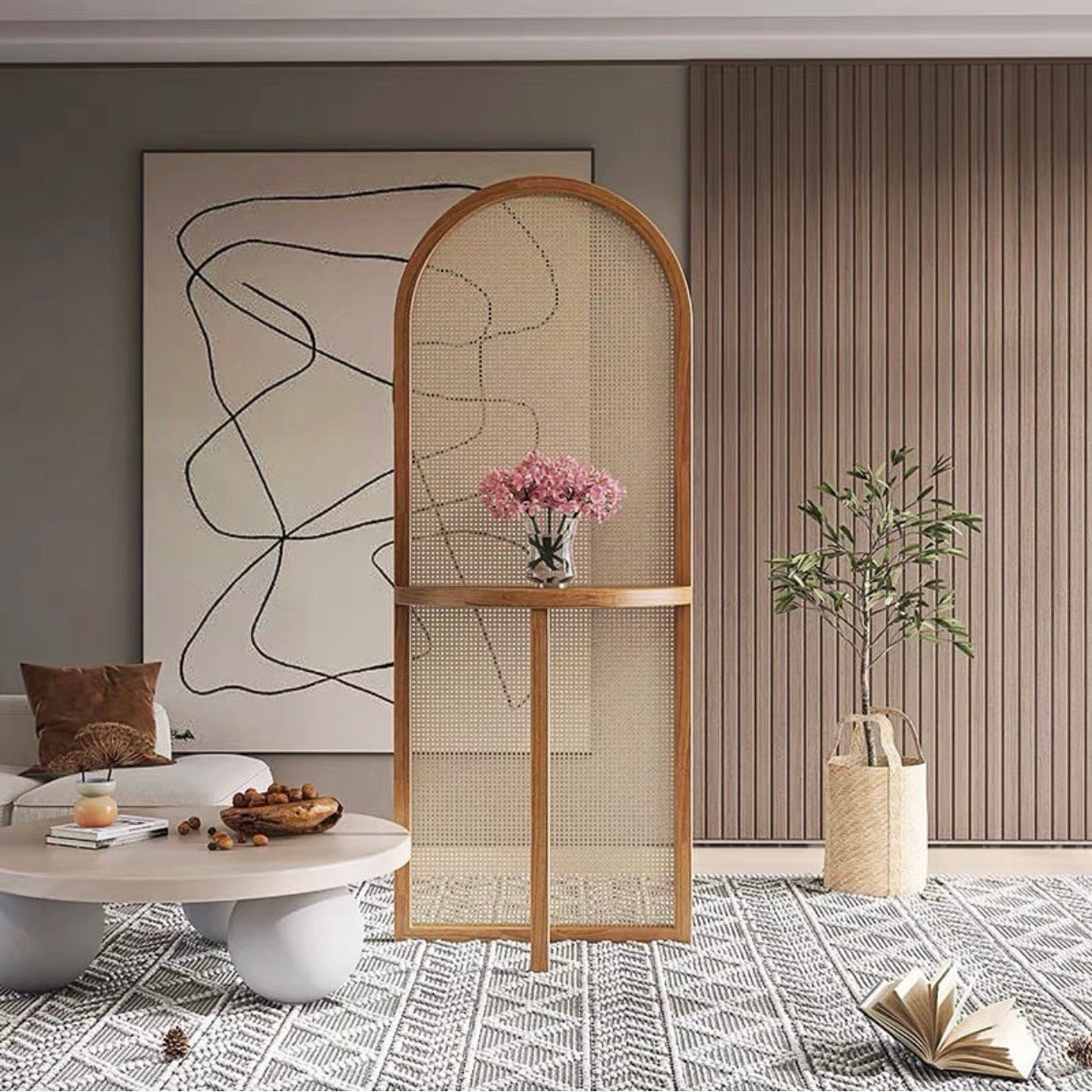 Rattan Wood Partition HBPD008