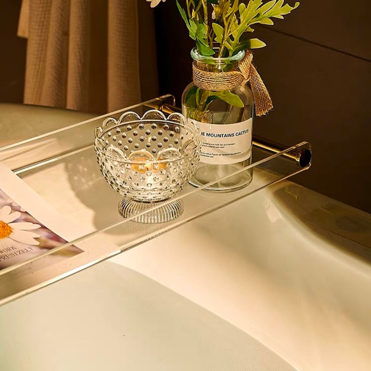 Hommie Acrylic Bathtub Caddy HBBK005