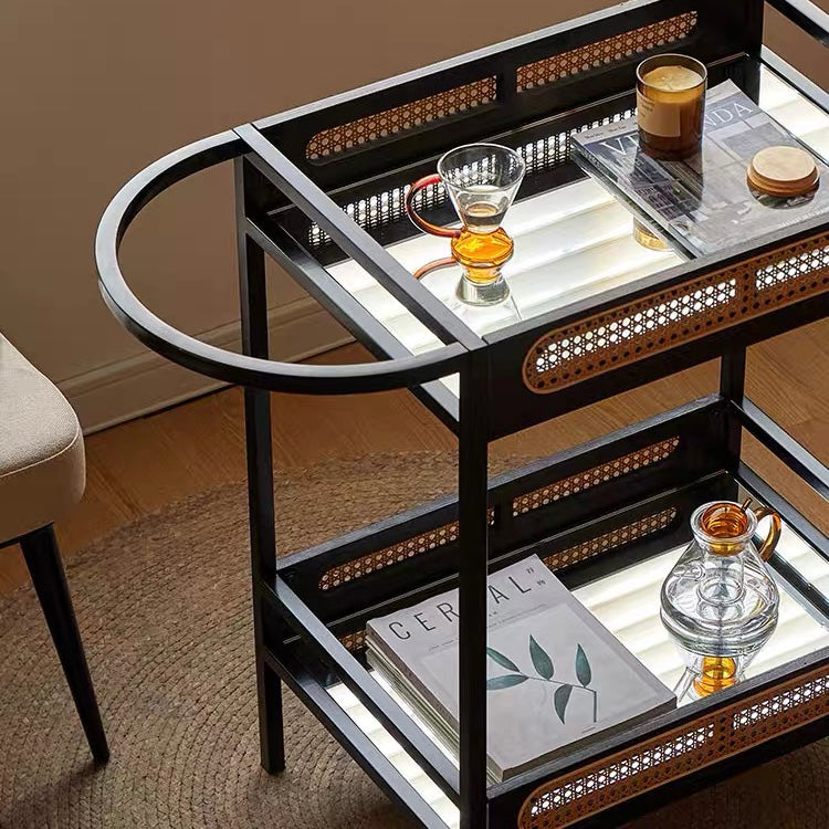 Rattan Wood Trolley HBCT003