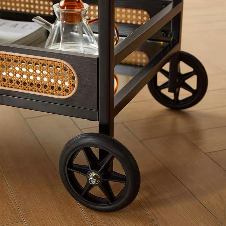 Rattan Wood Trolley HBCT003