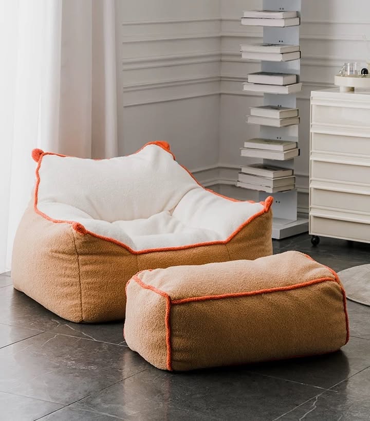Hommie Super Comfy Lounge Armchair + Stool HBAC020