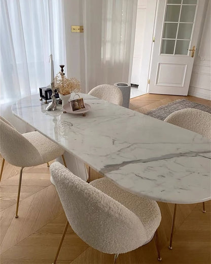 Nordic Marble Solid Wood Dining Table HBTD024