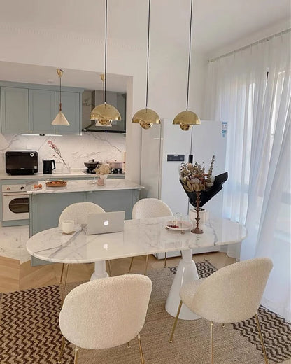 Nordic Marble Solid Wood Dining Table HBTD024