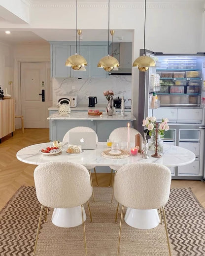 Nordic Marble Solid Wood Dining Table HBTD024