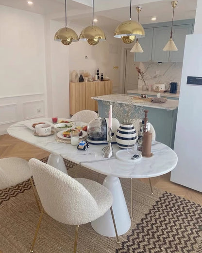 Nordic Marble Solid Wood Dining Table HBTD024