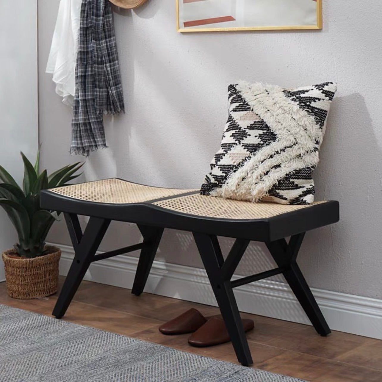 Hommie Contemporary Wood Bench HBBE012