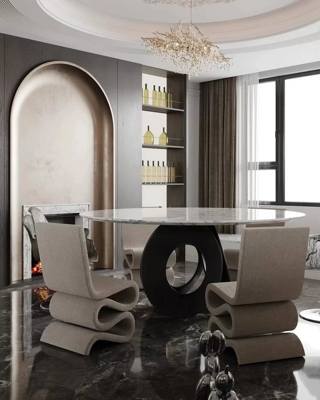 Hommie Curved Twisted Chair HBCH017