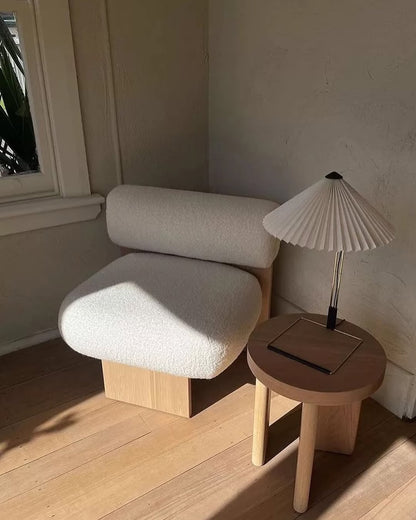 Hommie Wood Fluffy Armchair HBAC032